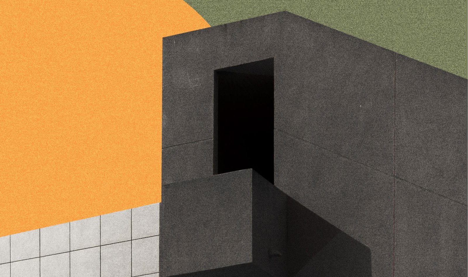 A. Batarfi brand artwork — concrete building form